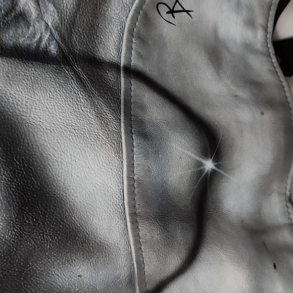 Vintage Hand Airbrushed Marilyn Monroe Leather Jacket, Unisex Size L/XL - Picture 8 of 17